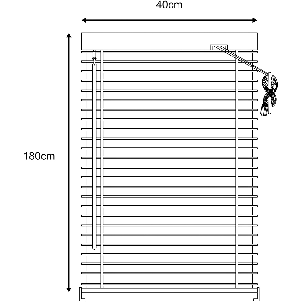 Jaluzea venetiana GOODHOME, 180 x 40 x 2.8 cm, aluminiu, alb