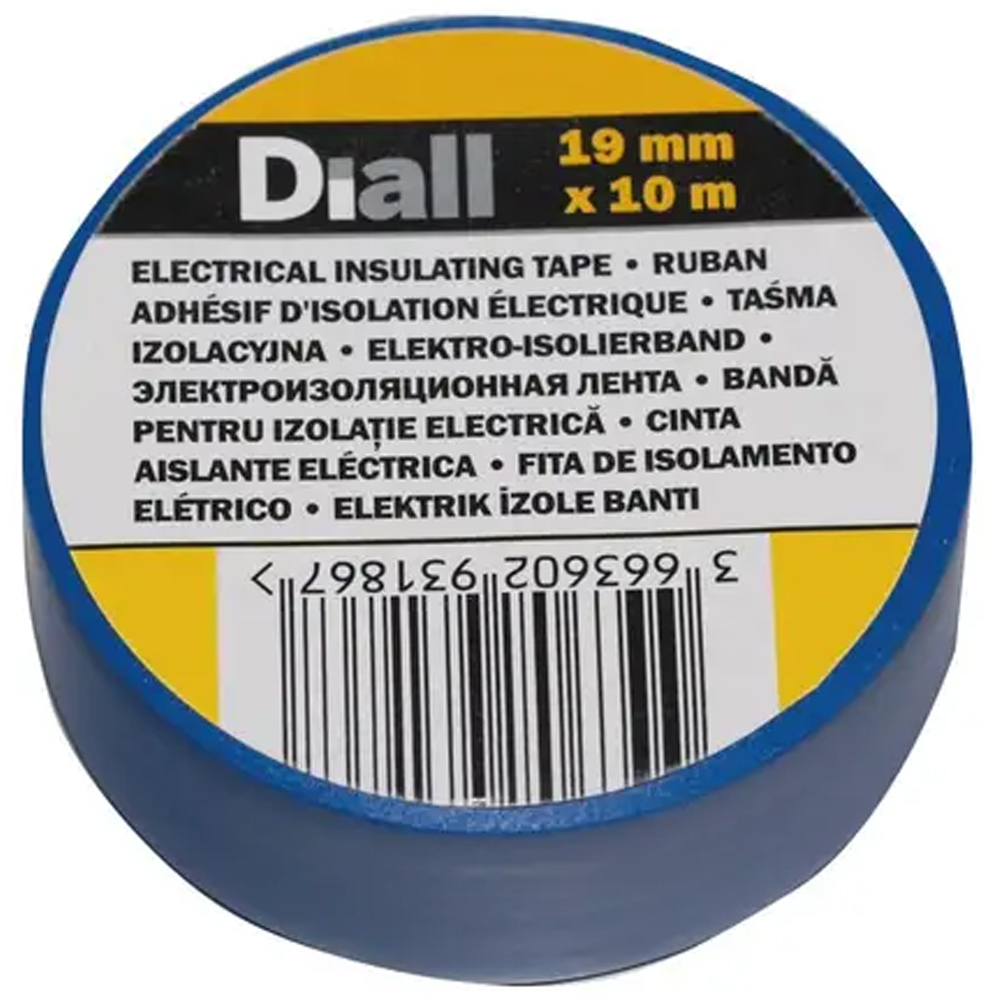 Banda izolatoare DIALL 100592582, 19 mm x 10 m, albastru