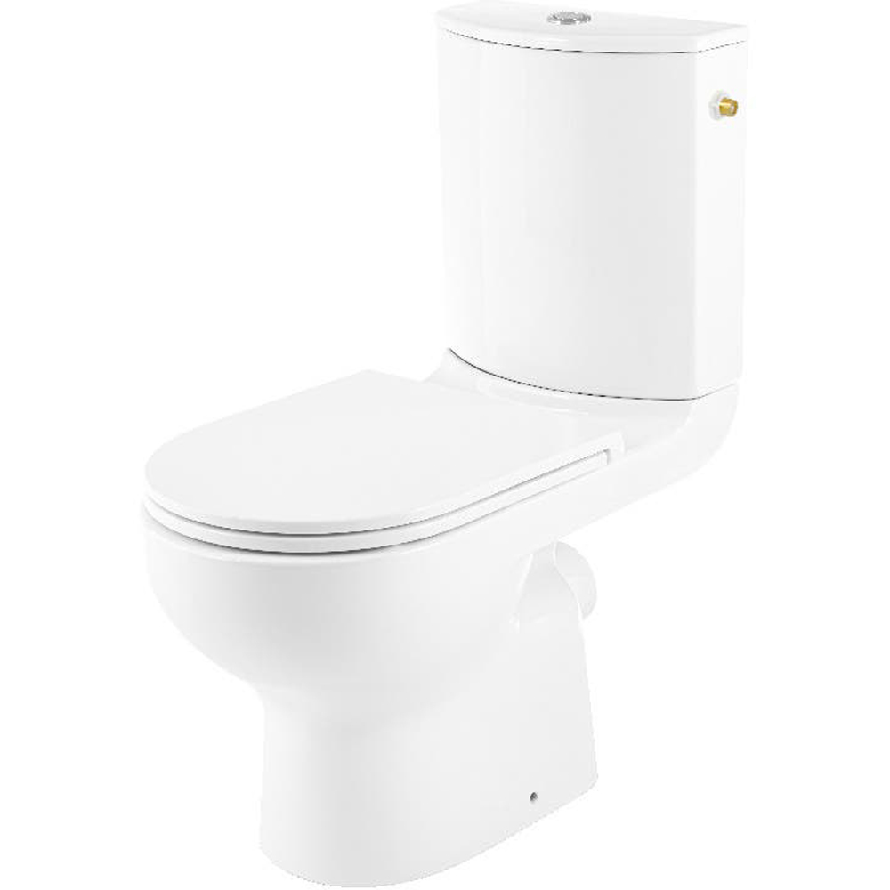 Set vas WC si rezervor GOODHOME Cavally, montare pe pardoseala, portelan, 3/6 l, alb