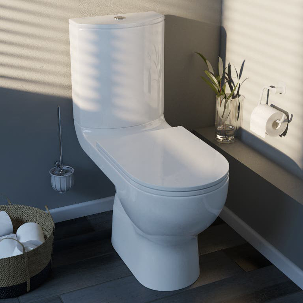 Set vas WC si rezervor GOODHOME Cavally, montare pe pardoseala, portelan, 3/6 l, alb