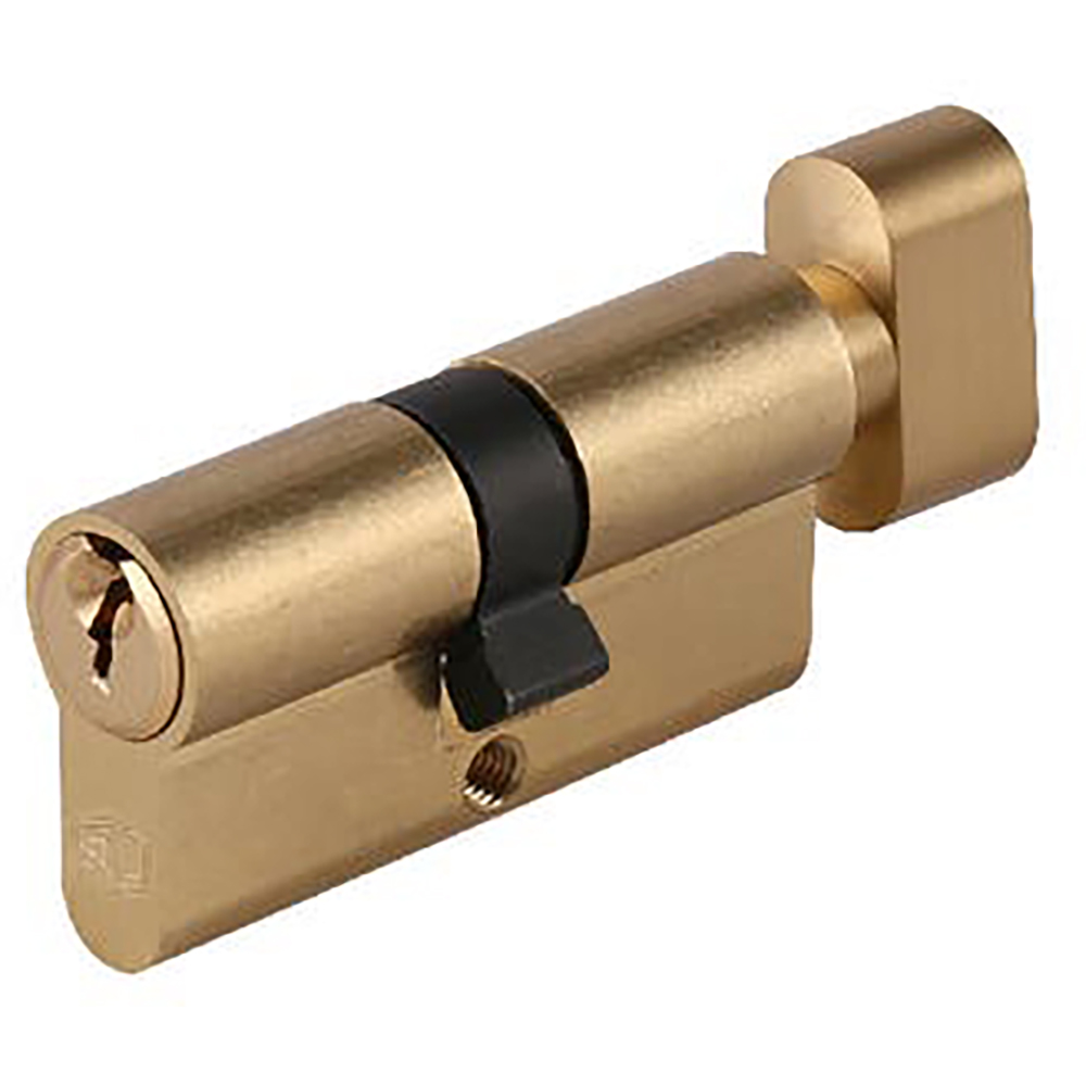 Cilindru cu buton alama SMITH AND LOCKE, 30x30 mm, 3 chei