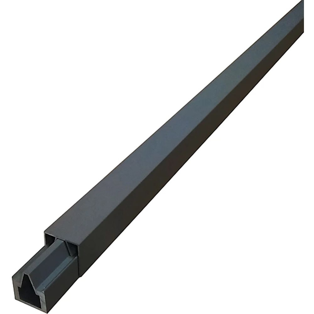Profil de finisare capat gard KLIKSTROM Neva 100600081, aluminiu, gri