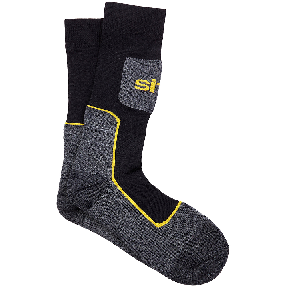 Set 3 perechi sosete barbati SITE Confort, marimea 41-45, negru-gri