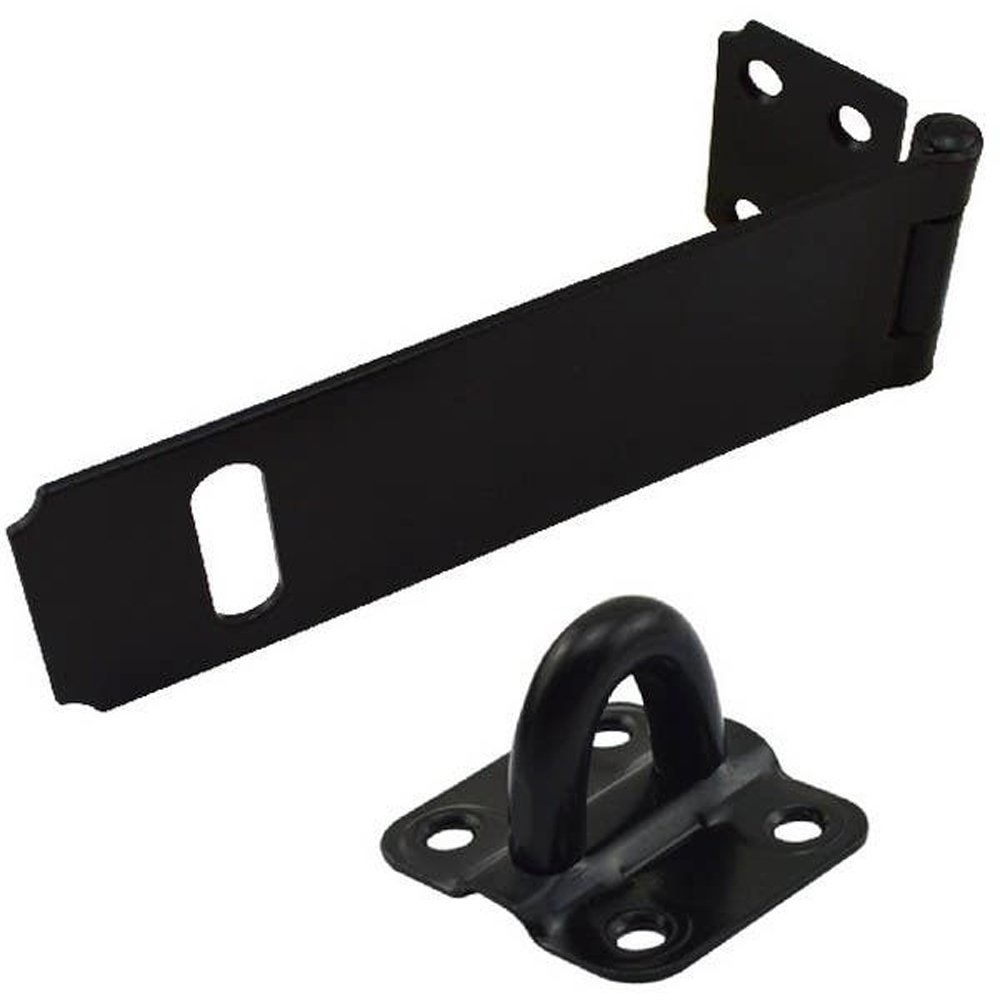 Incuietoare si balama pentru exterior SMITH AND LOCKE, metal, 90 x 38 mm, 41 x 38 x 12 mm, negru