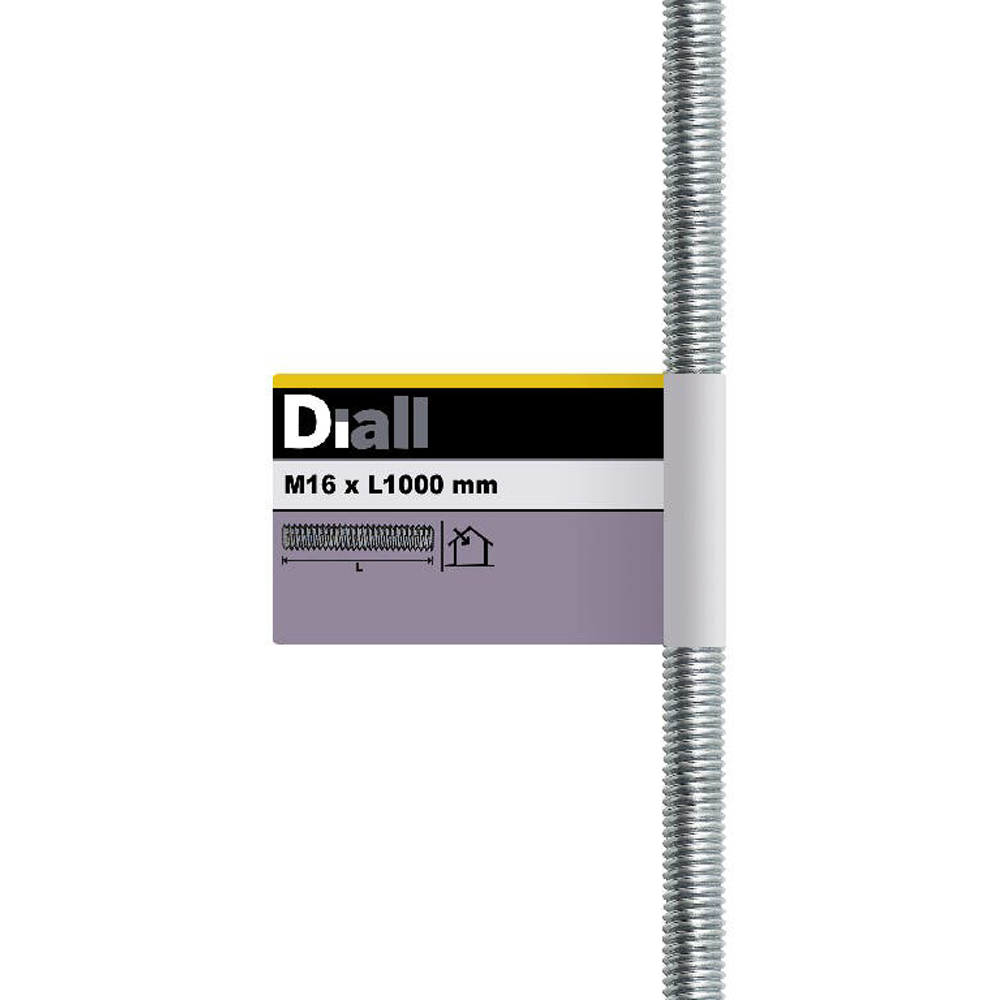 Tija filetata DIALL, M16, 1m, otel