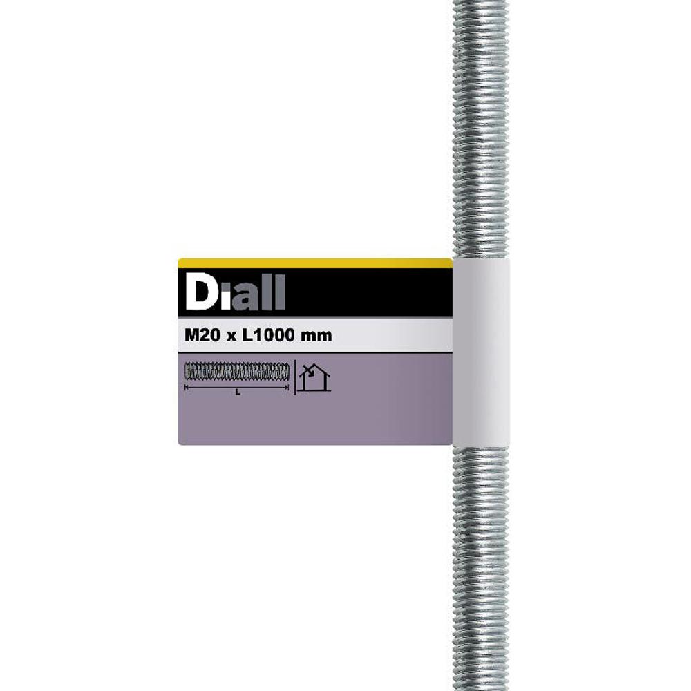 Tija filetata DIALL, M20, 1m, otel