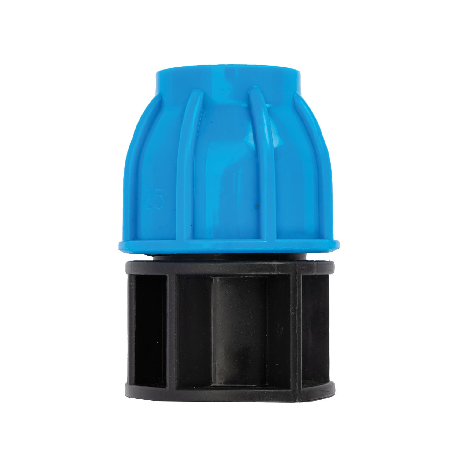 Dop compresiune PEHD, 20mm, polipropilena, negru-albastru