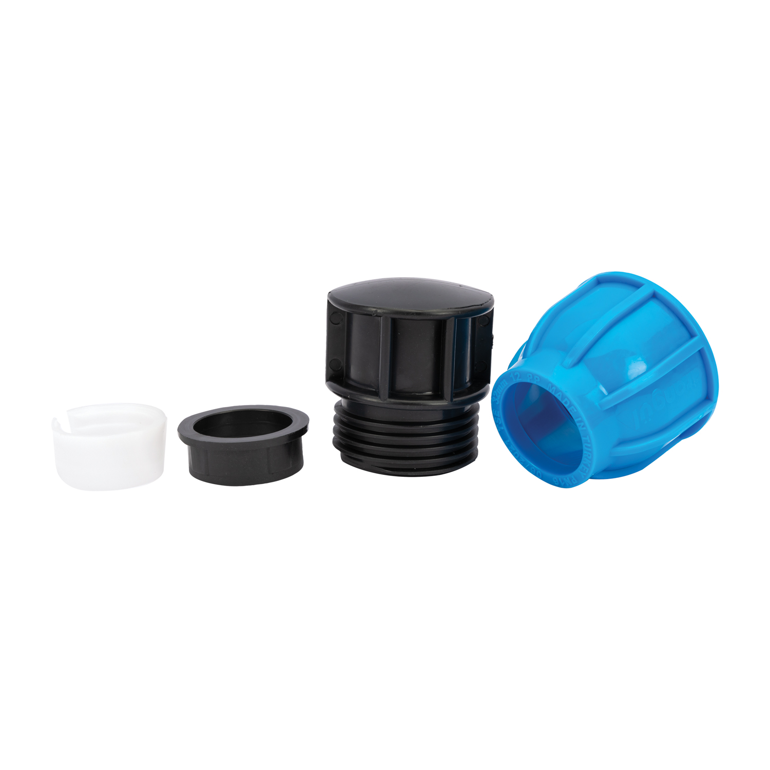 Dop compresiune PEHD, 32mm, polipropilena, negru-albastru