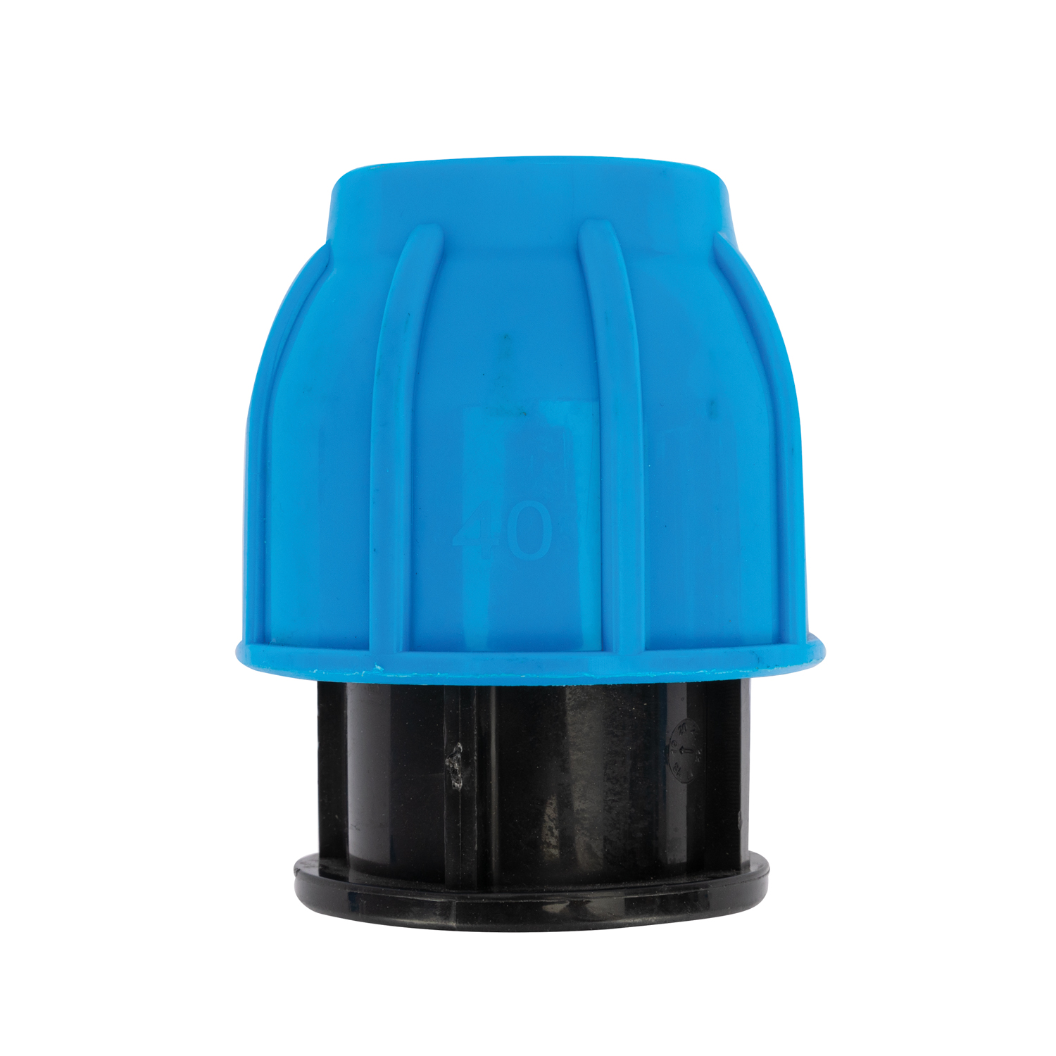 Dop compresiune PEHD, 40mm, polipropilena, negru-albastru