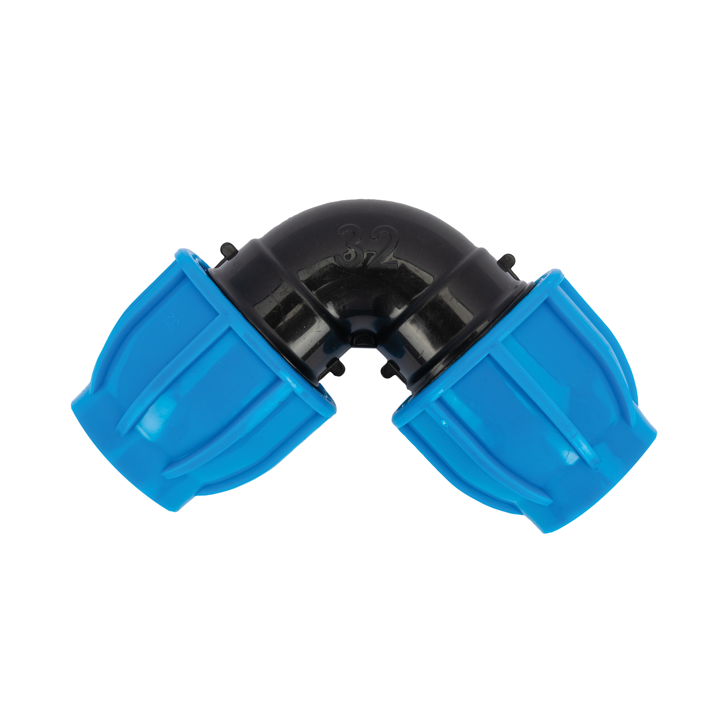 Cot compresiune PEHD, 32mm, polipropilena, negru-albastru