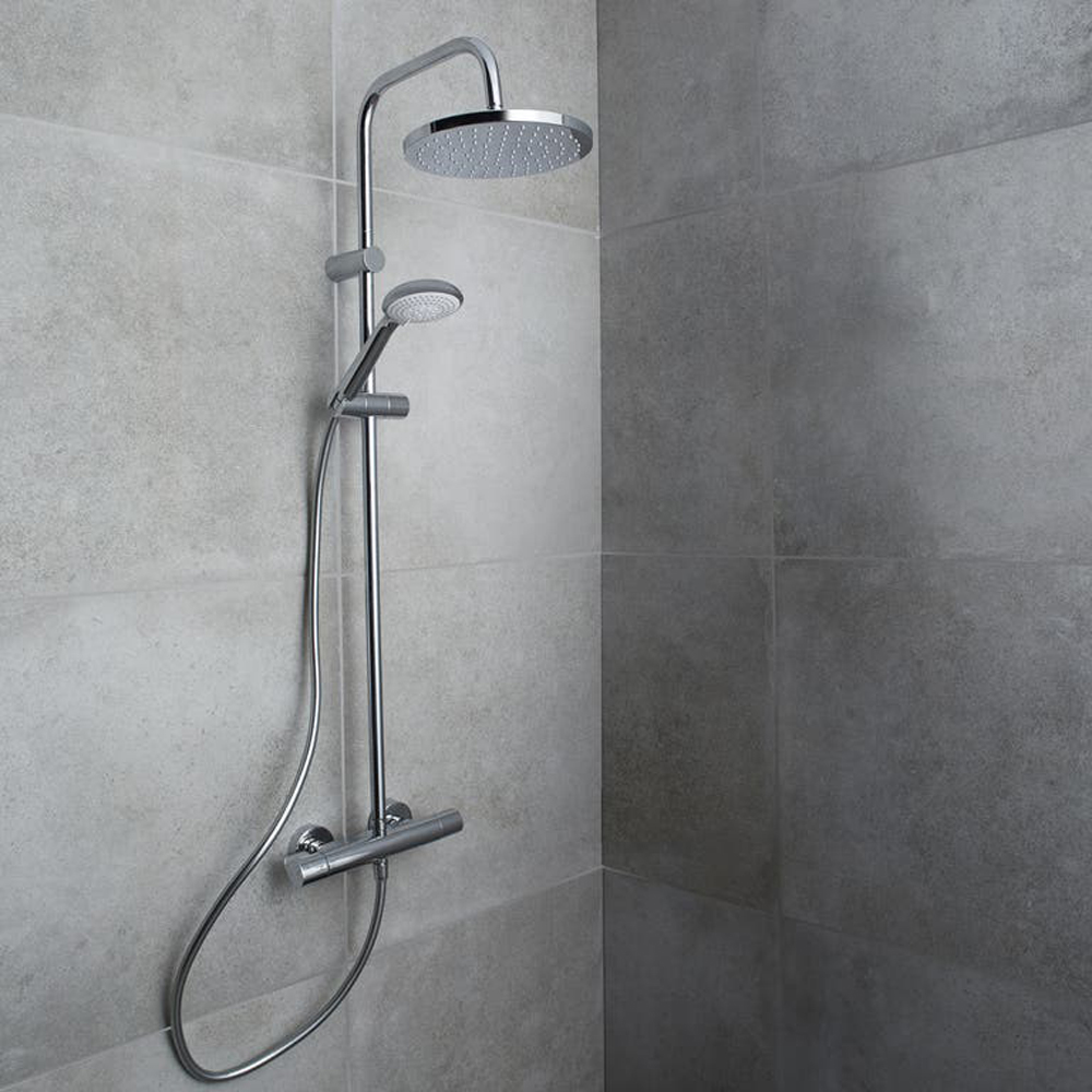 Sistem dus GOODHOME Cavally, termostat, 1 functie, crom