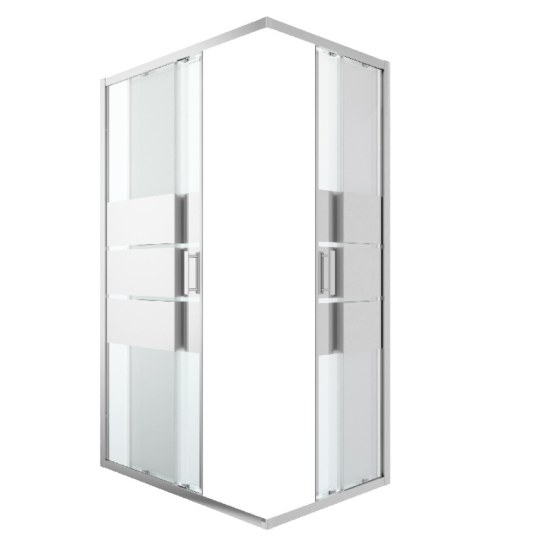 Cabina dus standard GOODHOME Beloya, dreptunghiulara, profil metalic, sticla securizata, 120 x 80 x 195 cm, alb
