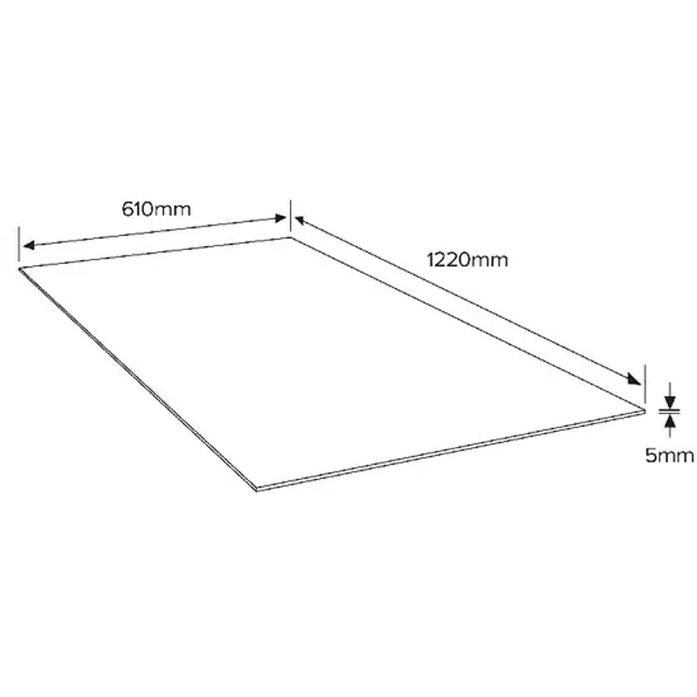 Placaj de lemn 100605293, 1220 x 610 x 5 mm, maro