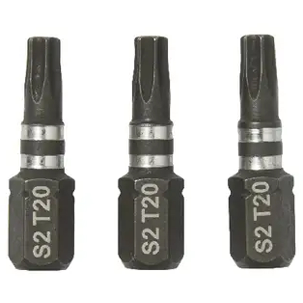 Biti hexagonali ERBAUER, T20, 25mm, 3buc, negru