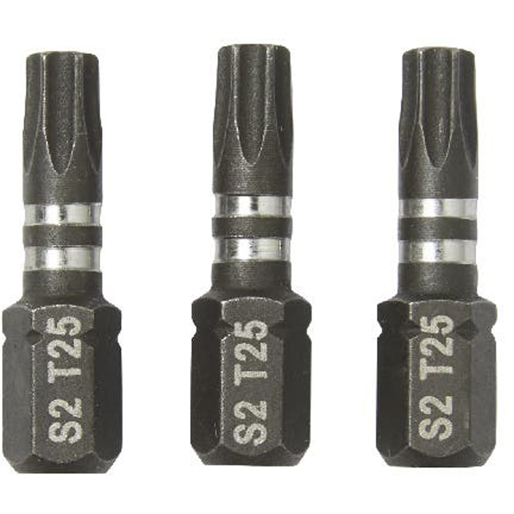 Set 3 biti impact ERBAUER, 25mm, TX25