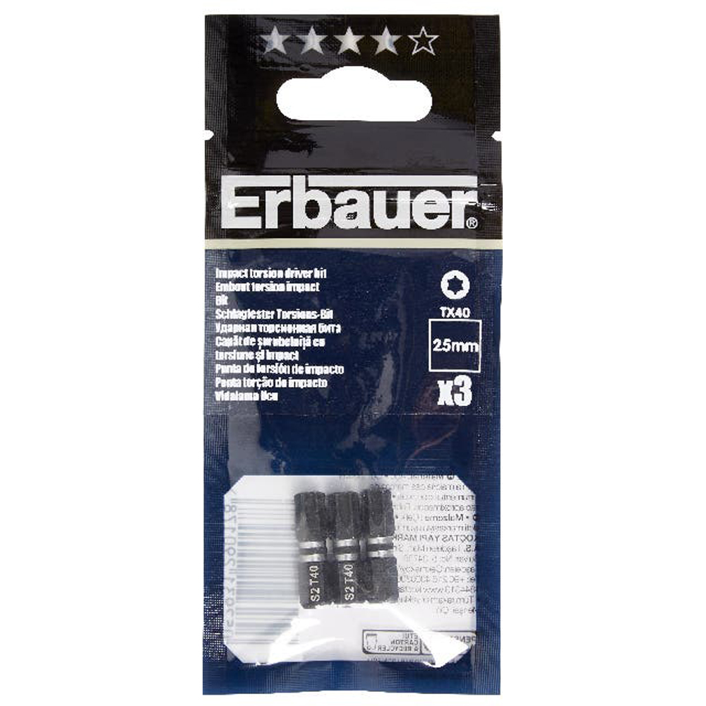 Set 3 biti impact ERBAUER, 25mm