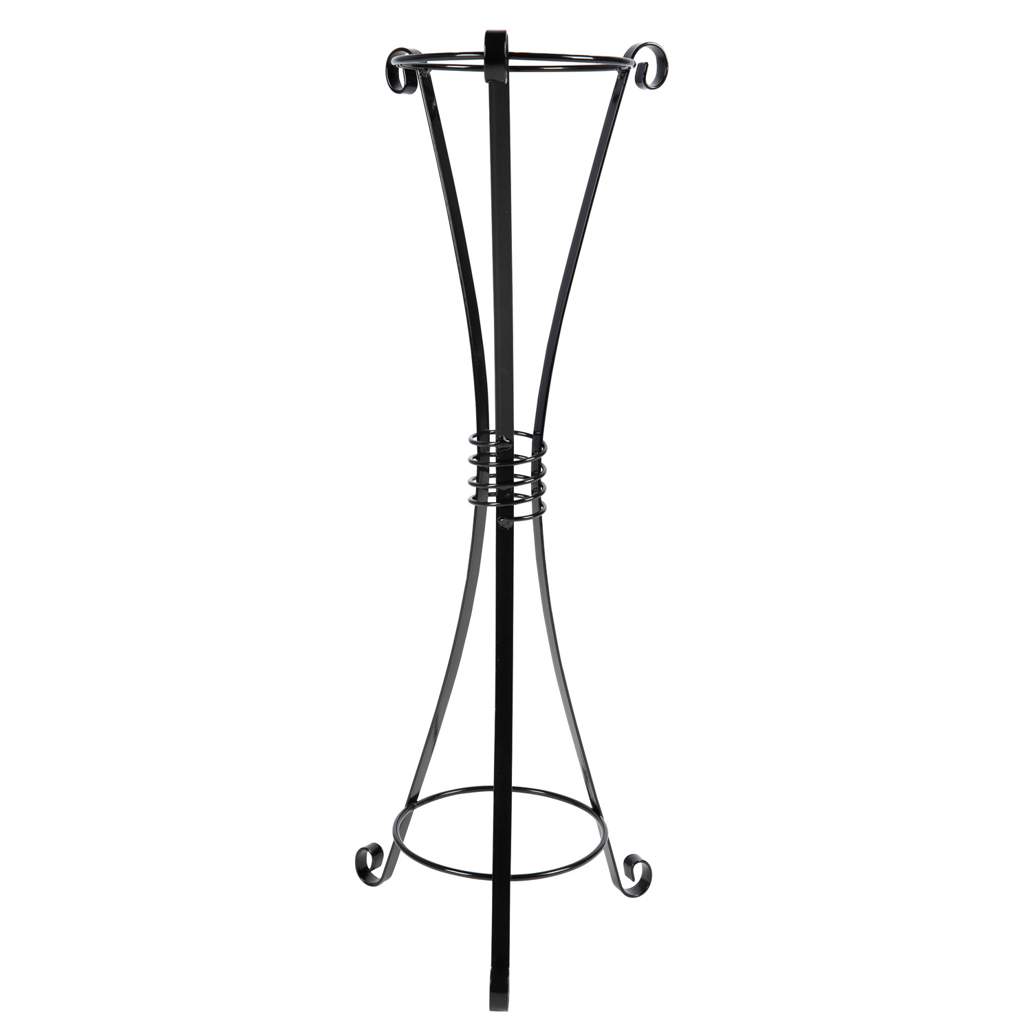 Suport ghiveci Amfora, metal, 80 cm, negru