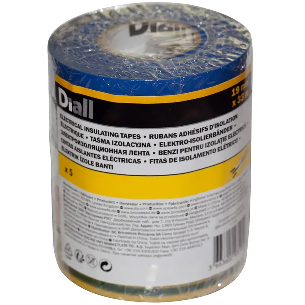 Set banda izolatoare DIALL 100611082, 19 mm x 33 m, 5 buc, multicolor buc