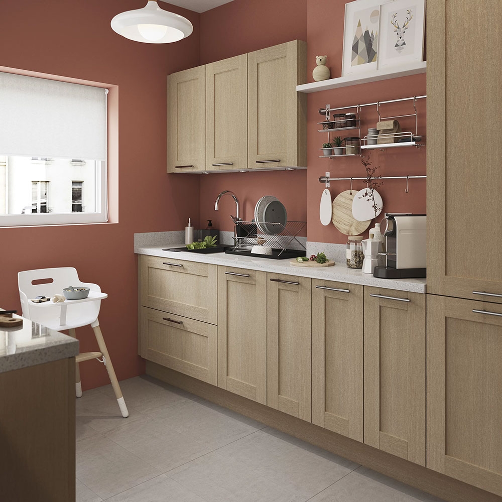 Panou frontal GOODHOME Alpinia, 61 x 240 x 1.8 cm, MDF, maro
