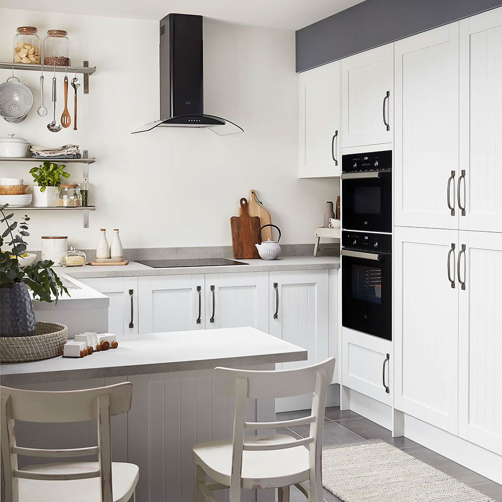 Panou frontal GOODHOME Alpinia, 36 x 96 x 1.8 cm, MDF, alb