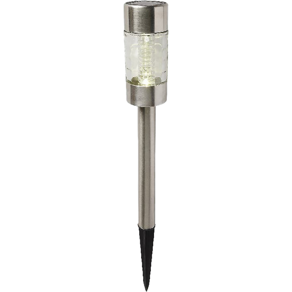 Lampa solara LED, 0.06 W, 5000K, otel inoxidabil, argintiu
