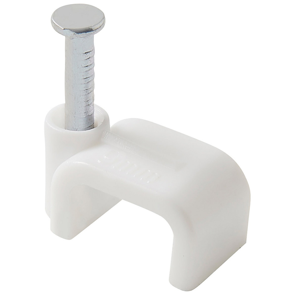 Clips cablu Diall XP, diametru 9 mm, alb, 25 buc
