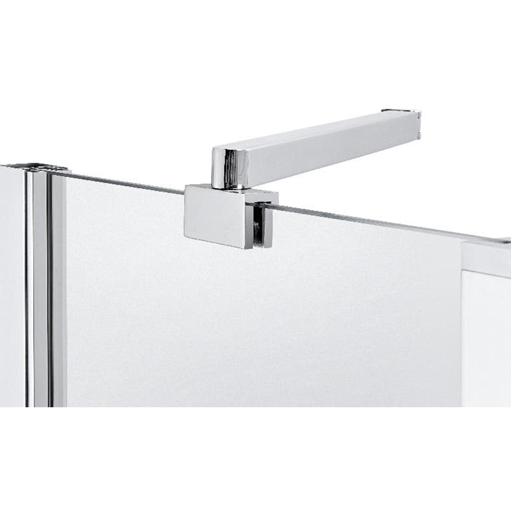 Paravan cada GOODHOME Calera, sticla securizata, 104.5 x 140 cm, transparent
