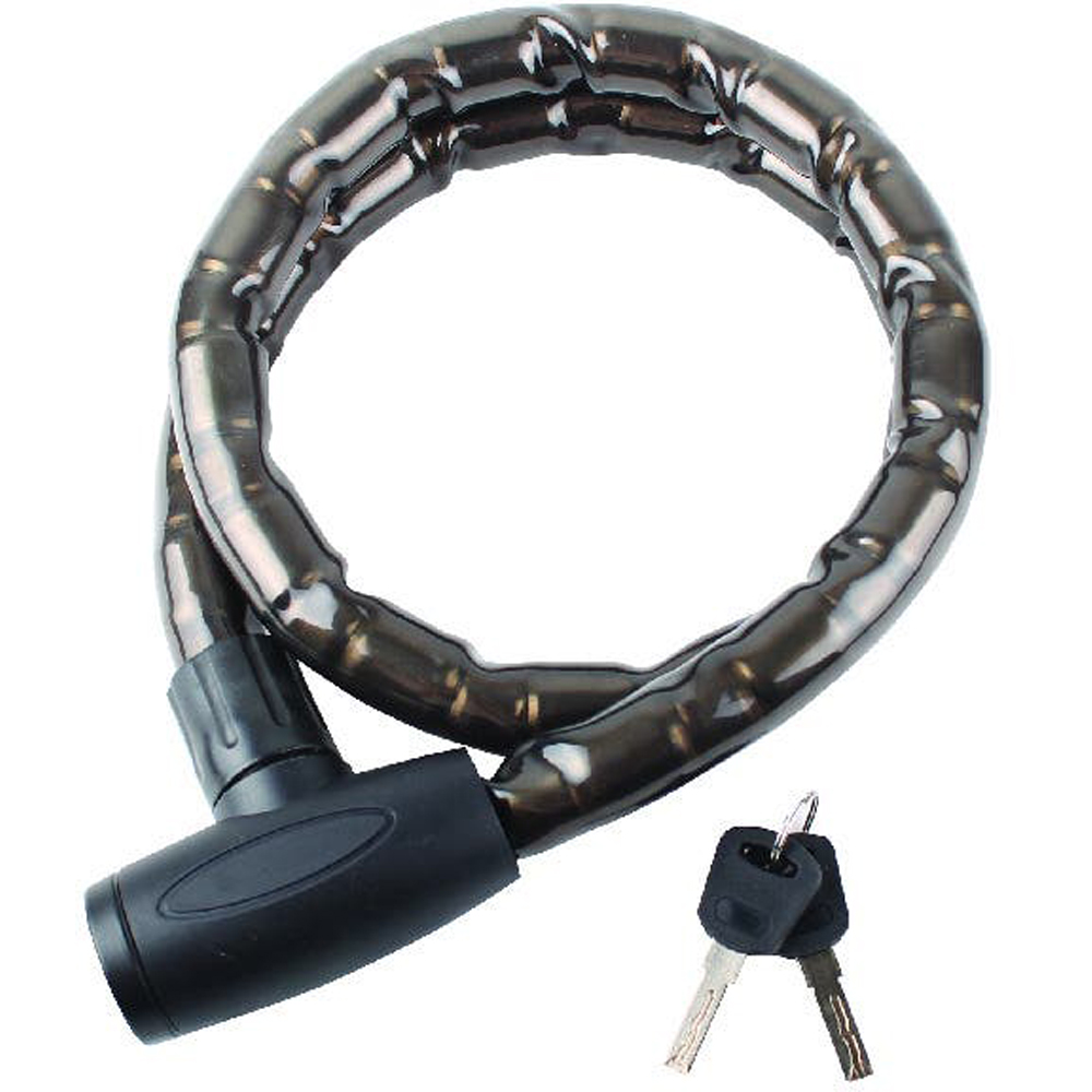 Antifurt otel bicicleta SMITH AND LOCKE, invelis PVC, 22 x 1200mm, negru