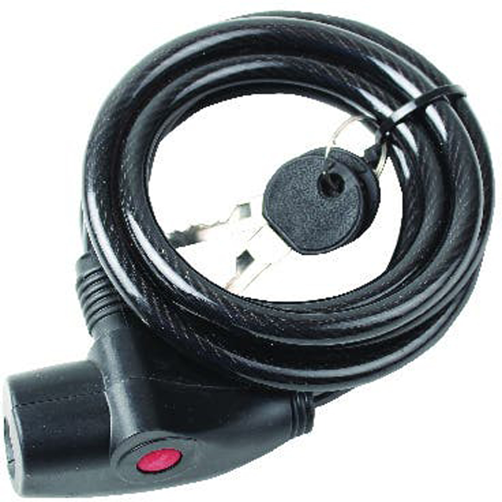 Antifurt otel bicicleta SMITH AND LOCKE, invelis PVC, 1.8m, 8mm, negru