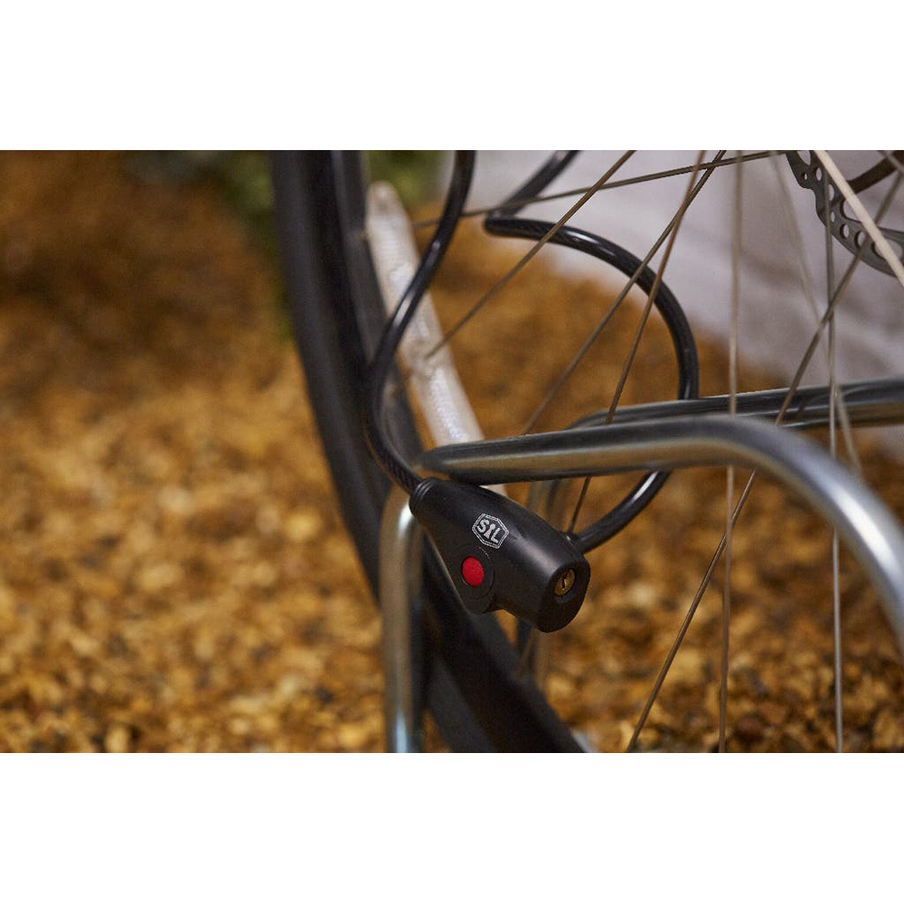 Antifurt otel bicicleta SMITH AND LOCKE, invelis PVC, 1.8m, 8mm, negru