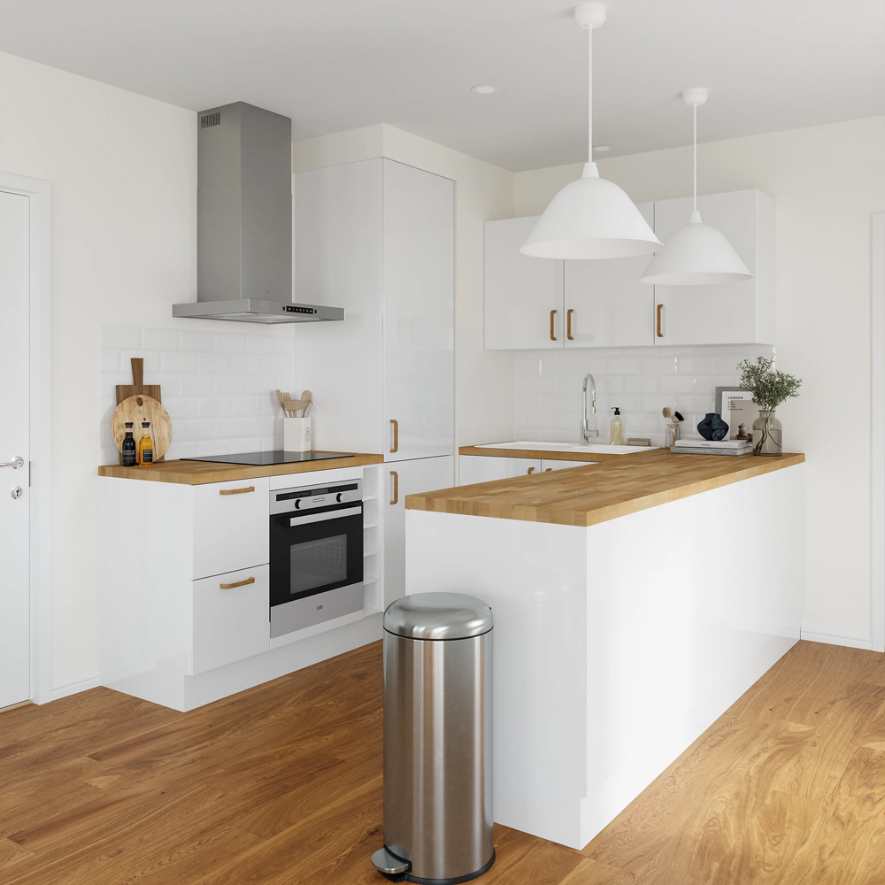Front usa GOODHOME Stevia, MDF, 79.7 x 35.6 x 1.8 cm, alb