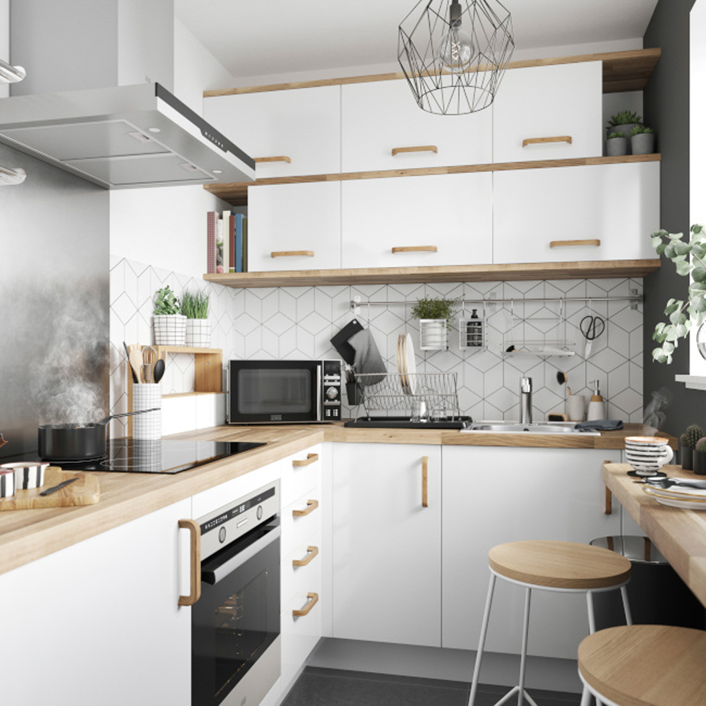 Front usa GOODHOME Stevia, MDF, 62.6 x 60 x 1.8 cm, alb