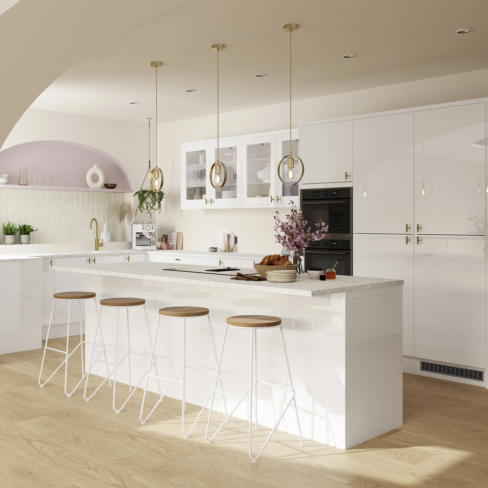 Front usa GOODHOME Stevia, MDF, 24.7 x 71.5 x 1.8 cm, alb