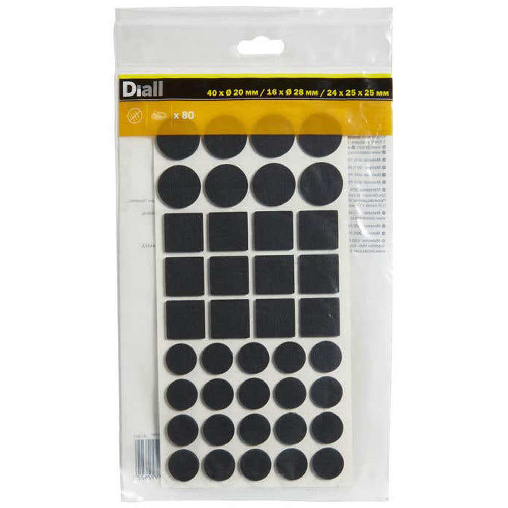 Protectii podea pentru scaune si mobilier DIALL, adezive, 80buc