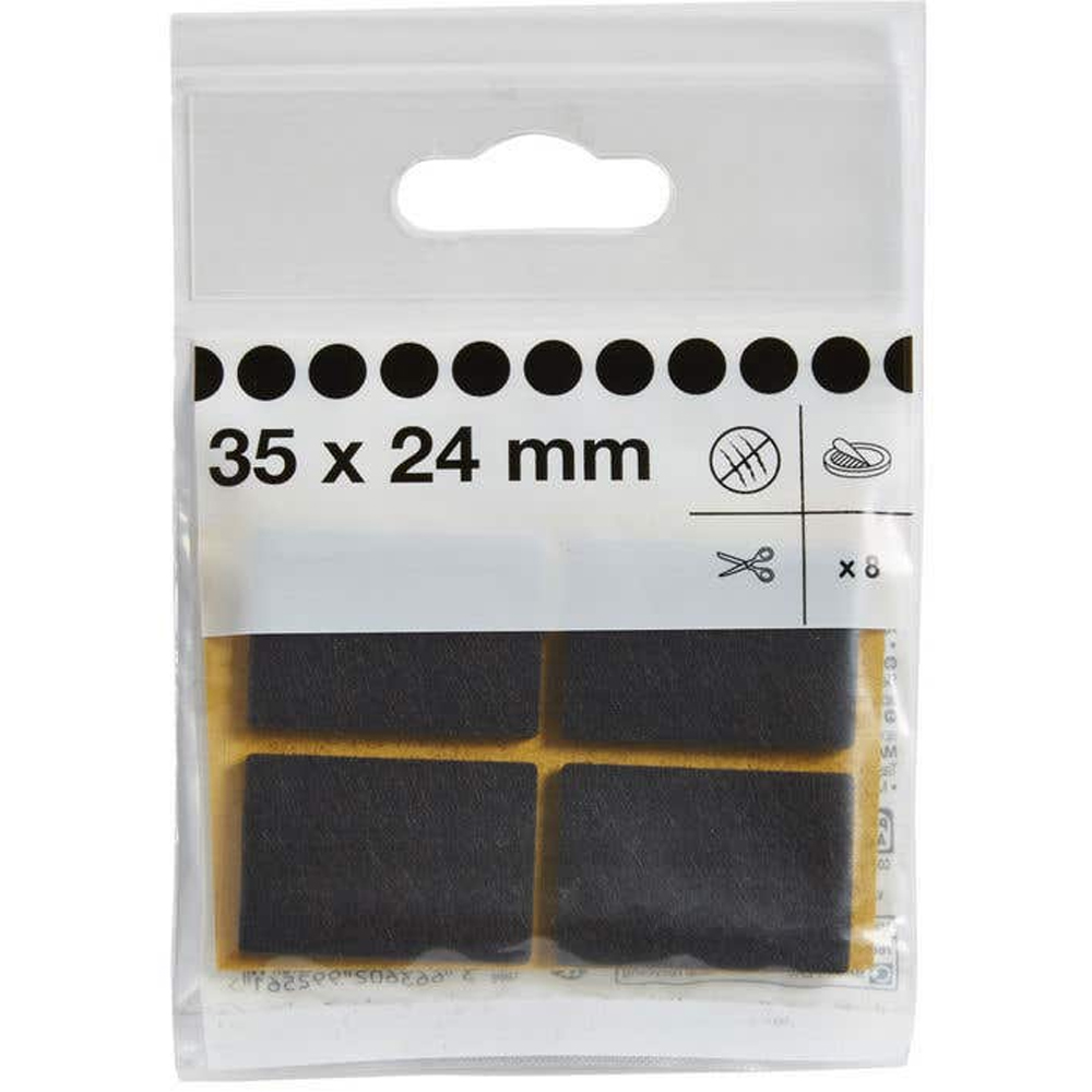 Set 4 protectii podea DIALL 100616706, 35 x 24 mm