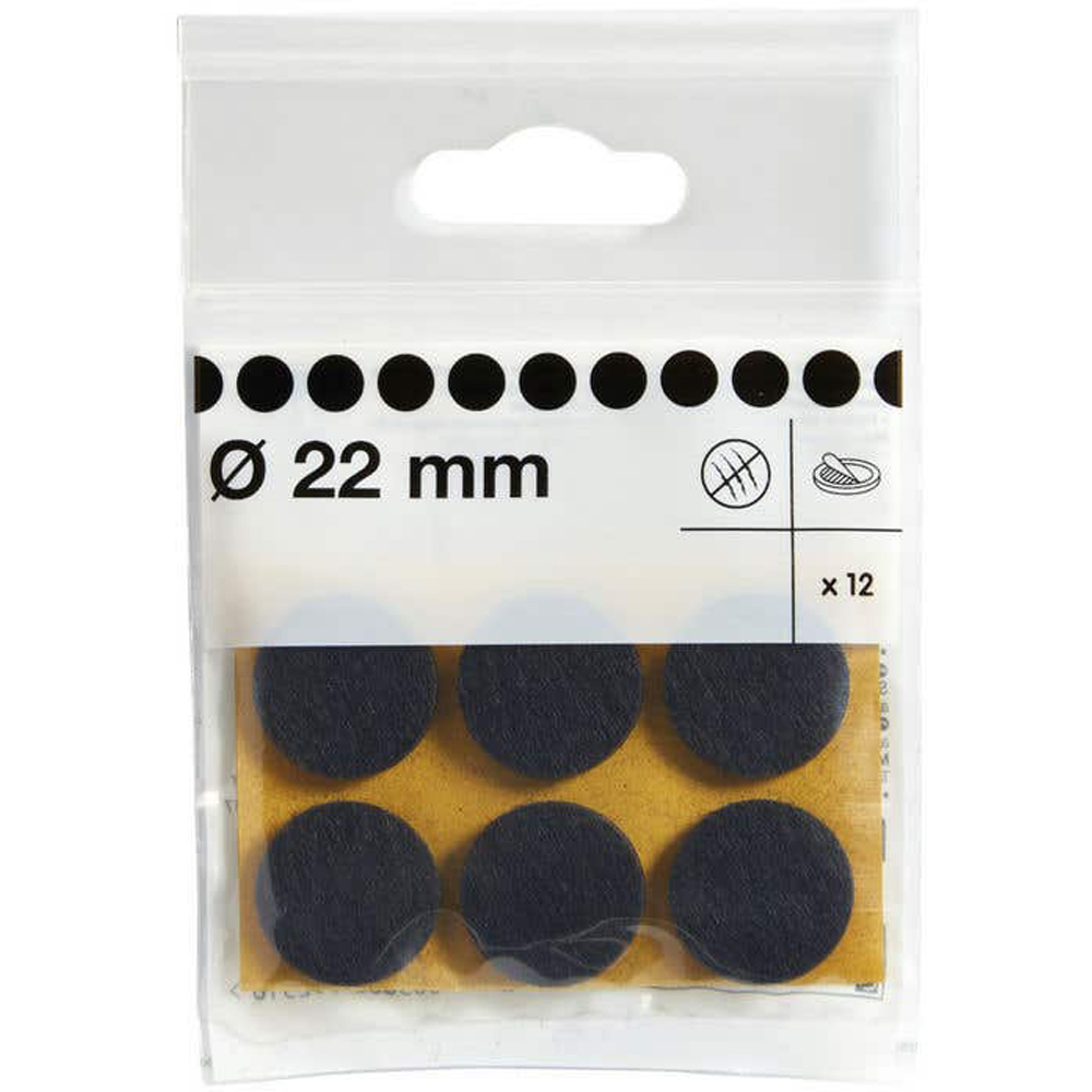 Protectii podea pentru scaune si mobilier DIALL, adezive, 22mm, 12buc