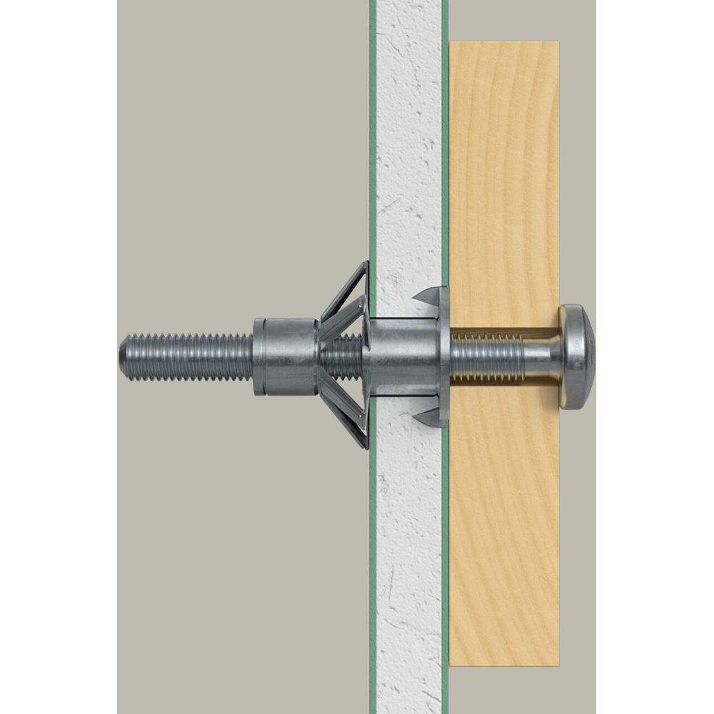 Diblu metalic pentru gips-carton FISCHER, 6 x 52 mm, 4 buc, argintiu
