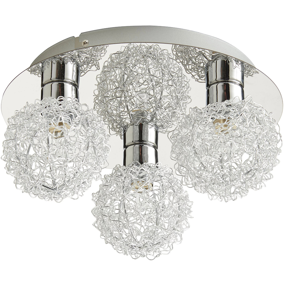 Plafoniera 3 spoturi LED COLOURS Phaidros, 3 x G9, 25W, IP20, crom