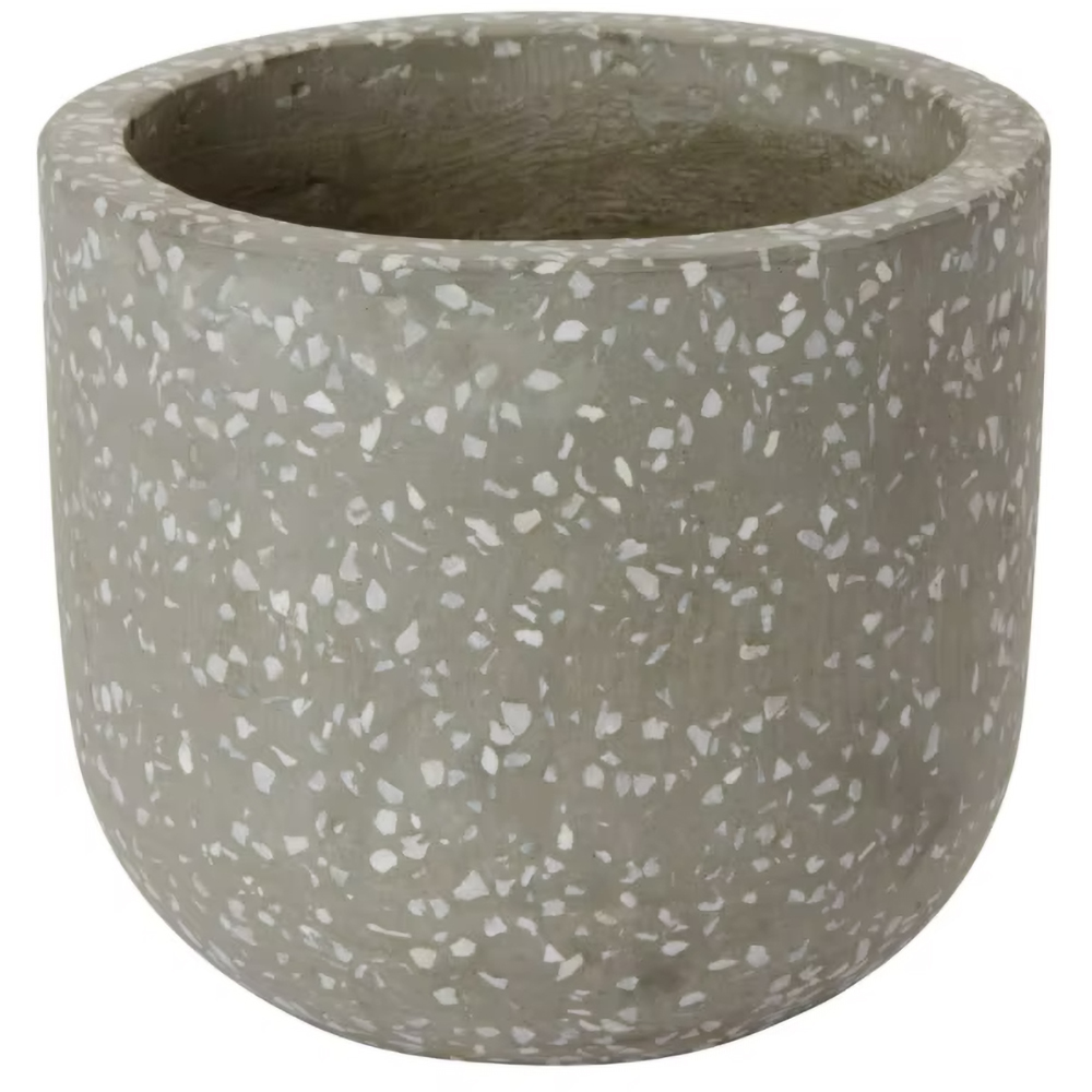 Ghiveci flori GOODHOME, terrazzo, D 16 cm, gri