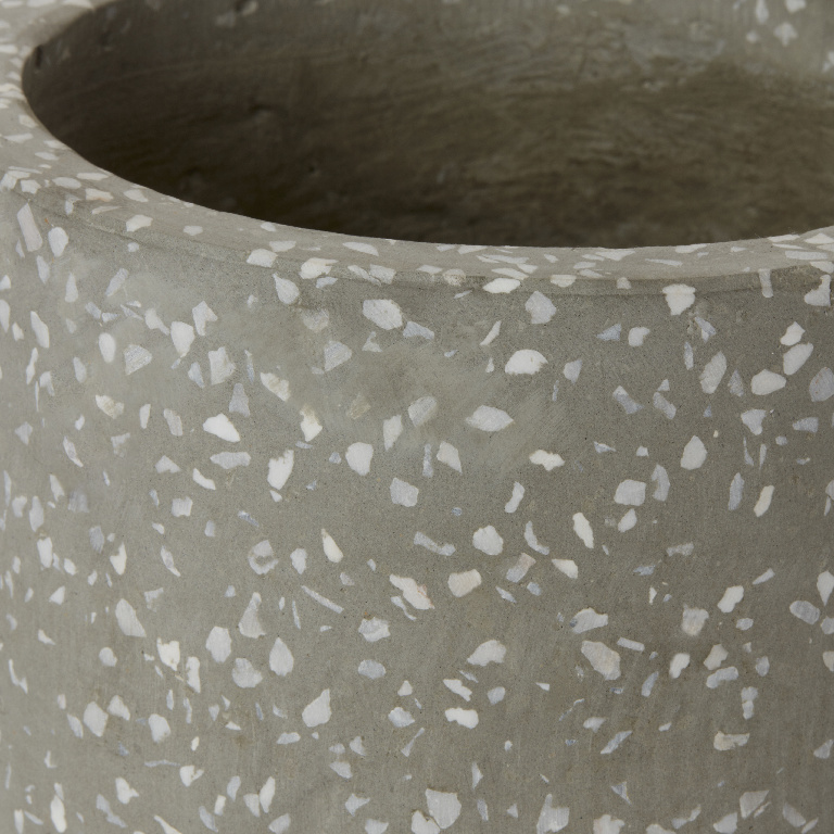 Ghiveci flori GOODHOME, terrazzo, D 16 cm, gri