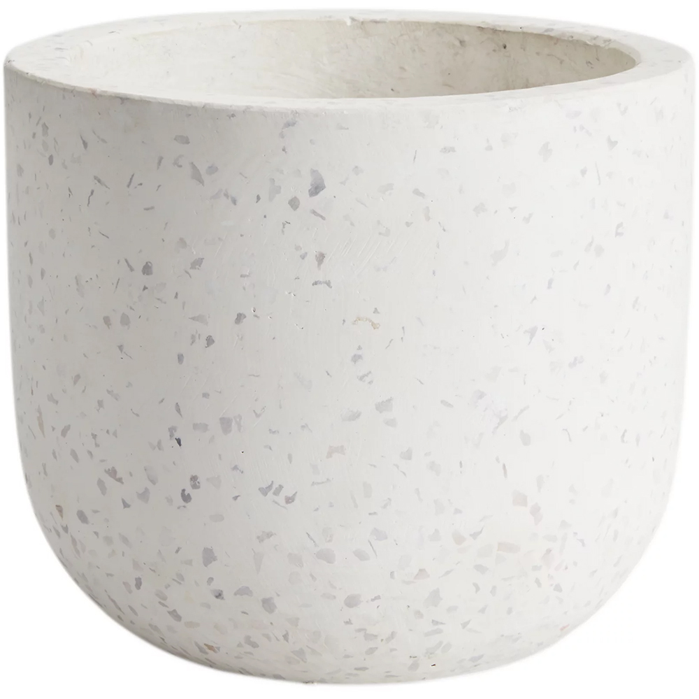 Ghiveci flori GOODHOME, terrazzo, D 16.2 cm, alb