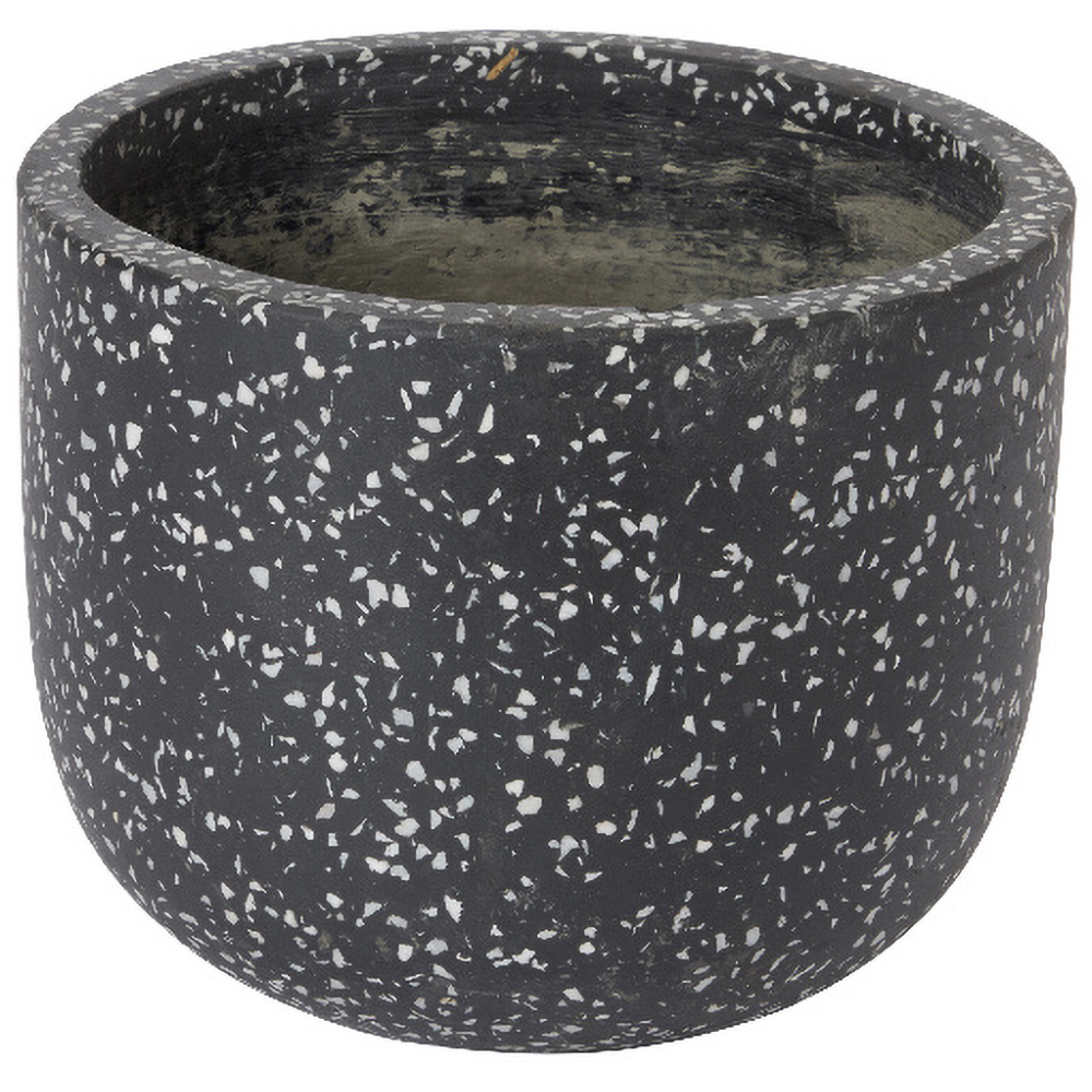 Ghiveci flori GOODHOME, terrazzo, D 21.2 cm, gri inchis-alb