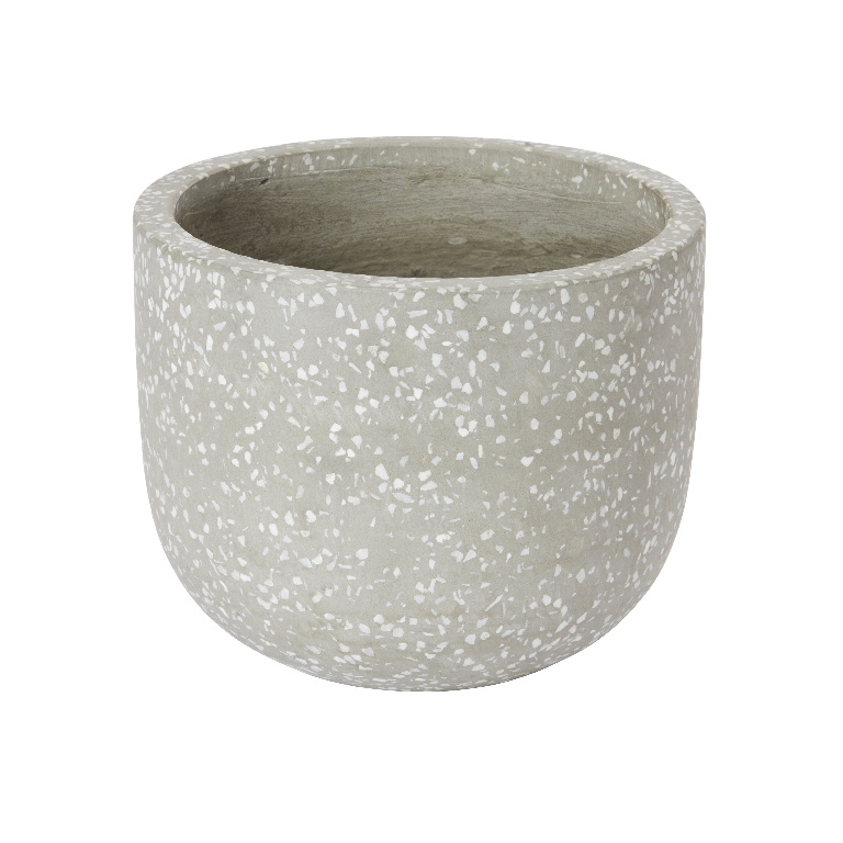 Ghiveci flori GOODHOME, argila, D 21 cm, gri