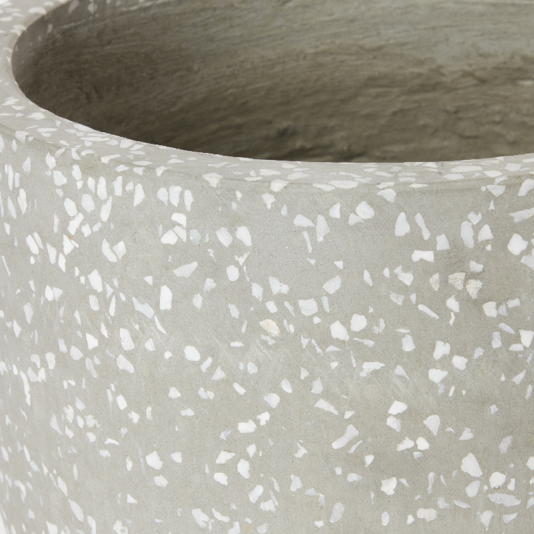Ghiveci flori GOODHOME, argila, D 21 cm, gri