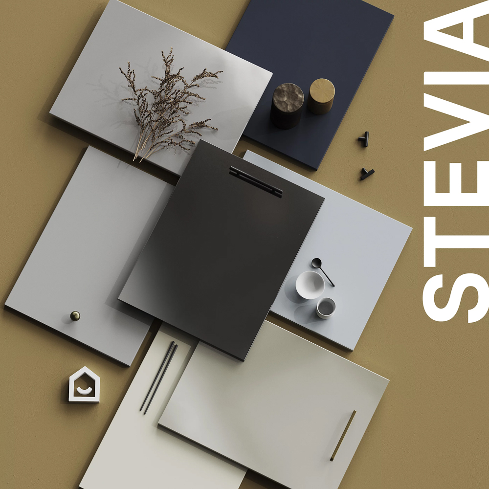 Front usa GOODHOME Stevia, MDF, 79.7 x 35.6 x 1.8 cm, gri