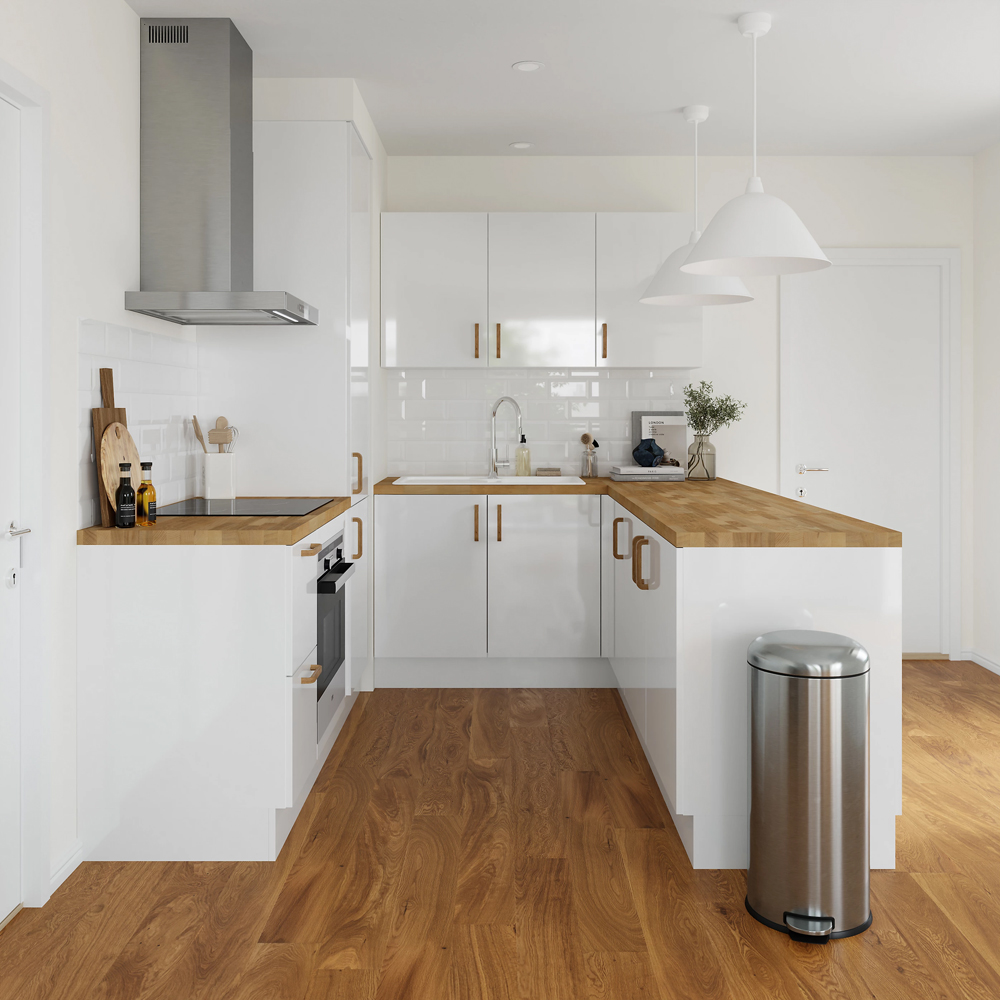Front usa GOODHOME Stevia, MDF, 59.7 x 11.5 x 1.8 cm, alb