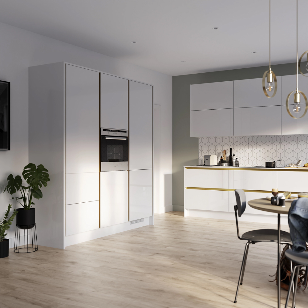 Front usa GOODHOME Stevia, MDF, 59.7 x 5.8 x 1.8 cm, alb