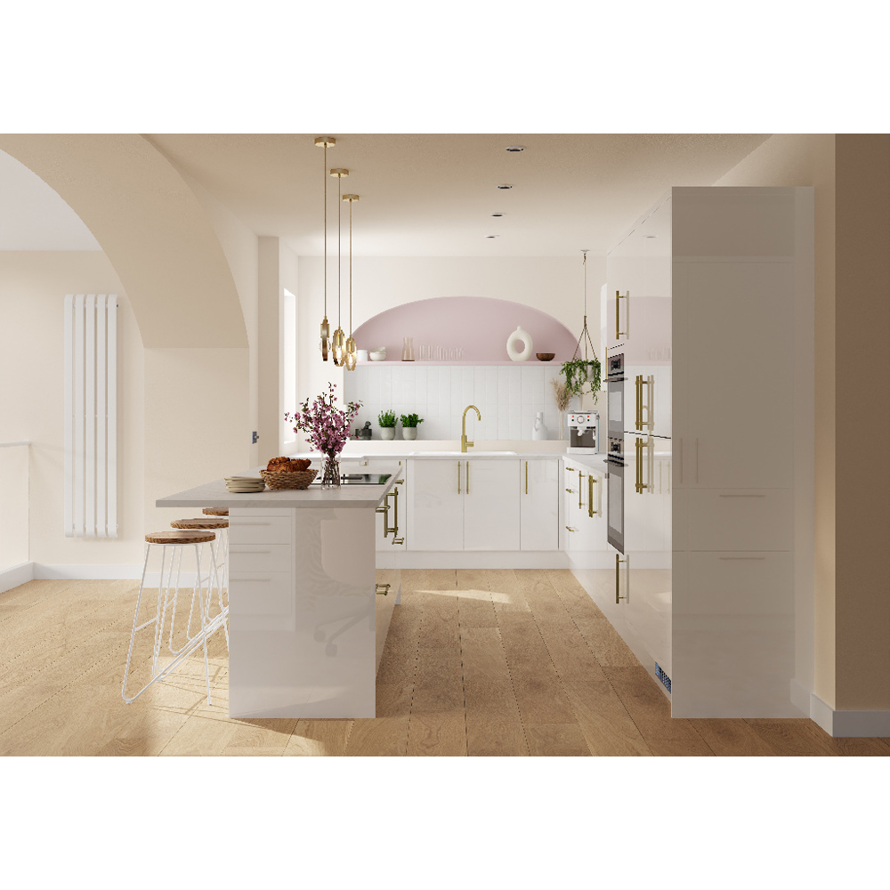 Front usa GOODHOME Stevia, MDF, 29.7 x 71.5 x 1.8 cm, alb lucios