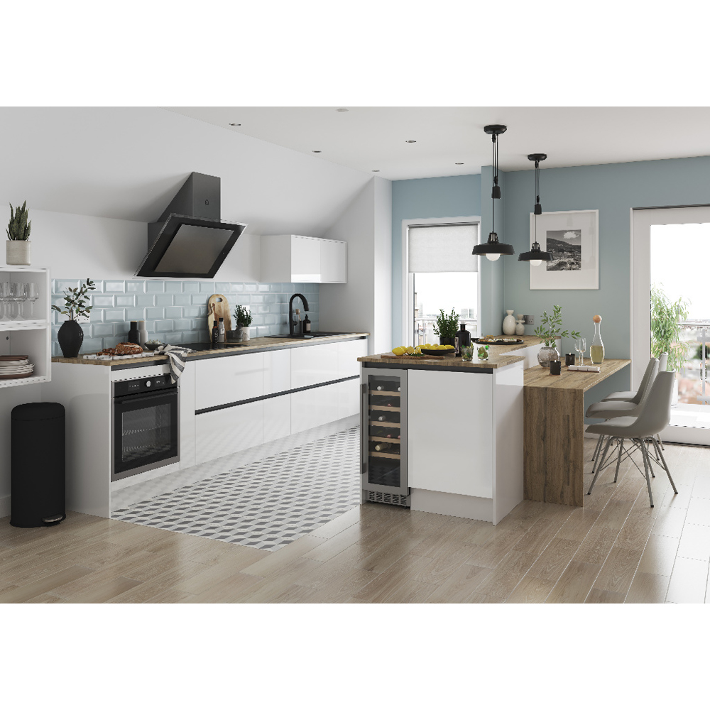 Front usa GOODHOME Stevia, MDF, 29.7 x 71.5 x 1.8 cm, alb lucios