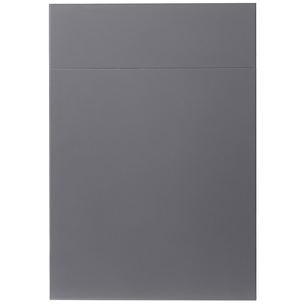 Front usa si sertar GOODHOME Stevia, MDF, 49.7 x 71.5 x 1.8 cm, Gri